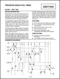 ZSCT1555N8 datasheet: Precision single cell timer ZSCT1555N8