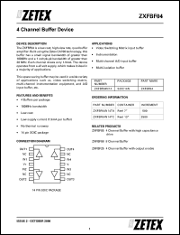 ZXFBF04N14TC datasheet: 4 channel buffer device ZXFBF04N14TC