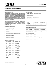 ZXFBF08W20 datasheet: 8 channel buffer device ZXFBF08W20