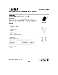 ZXM62P03E6TC datasheet: 30 V P-channel enhancement mode mosfet ZXM62P03E6TC