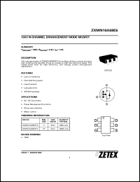 ZXMN10A08E6TC datasheet: 100 V  N-channel enhancement mode mosfet ZXMN10A08E6TC