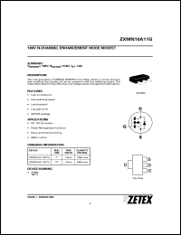 ZXMN10A11GFTC datasheet: 100 V  N-channel enhancement mode mosfet ZXMN10A11GFTC