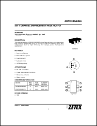 ZXMN3A03E6TA datasheet: 30 V  N-channel enhancement mode mosfet ZXMN3A03E6TA