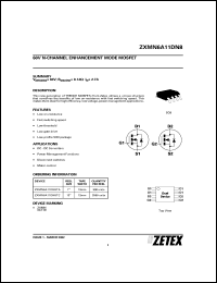 ZXMN6A11DN8TA datasheet: 60 V  N-channel enhancement mode mosfet ZXMN6A11DN8TA