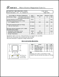 SB360 datasheet: 60 V, Schottky die SB360