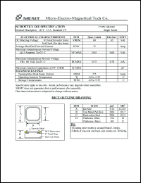 SB1660 datasheet: 60 V, Schottky die SB1660