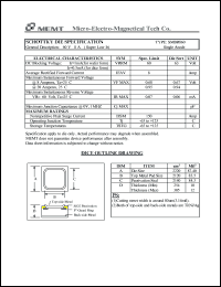 SMBR860 datasheet: 60 V, Schottky die SMBR860