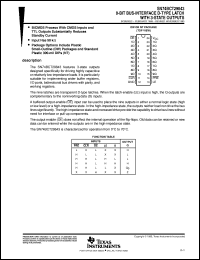 SN74BCT29843DWR datasheet:  9-BIT BUS INTERFACE D-TYPE LATCHES SN74BCT29843DWR