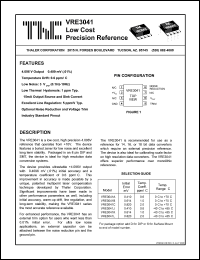 VRE3041BD datasheet: Low cost precision reference VRE3041BD