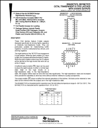 SN74BCT573DW datasheet:  OCTAL D-TYPE TRANSPARENT LATCHES SN74BCT573DW