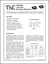VRE3050AS datasheet: Low cost precision reference VRE3050AS