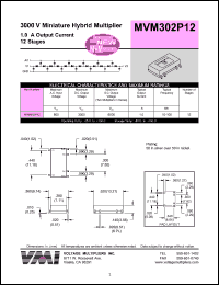 MVM302P12 datasheet: 3000 V miniature hybrid multiplier MVM302P12