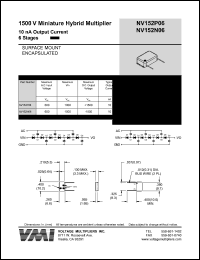 NV152P06S datasheet: 1500 V miniature hybrid multiplier, 10nA output current NV152P06S