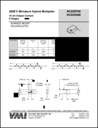 NV202P08S datasheet: 2000 V miniature hybrid multiplier, 10nA output current NV202P08S