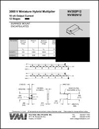 NV302N12S datasheet: 3000 V miniature hybrid multiplier, 10nA output current NV302N12S