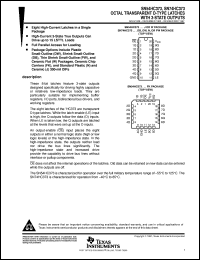 SN74HC373DBR datasheet:  OCTAL TRANSPARENT D-TYPE LATCHES WITH 3-STATE OUTPUTS SN74HC373DBR