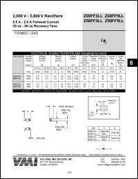 Z20FF5LL datasheet: 2000 V rectifier 0.8-2.0 A forward current, 50 ns recovery time Z20FF5LL