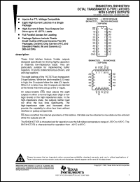 SN74HCT373N datasheet:  OCTAL TRANSPARENT D-TYPE LATCHES WITH 3-STATE OUTPUTS SN74HCT373N