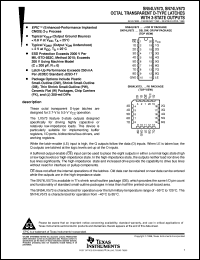 SN74LV573DW datasheet:  OCTAL TRANSPARENT D-TYPE LATCH WITH 3-STATE OUTPUTS SN74LV573DW