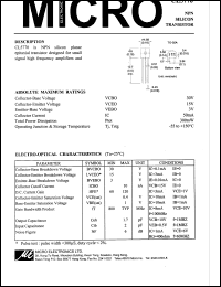 CL5770 datasheet: 300mW NPN silicon planar epitaxial transistor CL5770