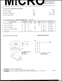 FUO2HR datasheet: Led backlight for LCD display FUO2HR