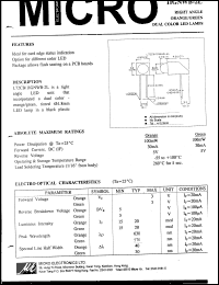 1IGNWB-2L datasheet: 100mW right angle orange/green color led lamp 1IGNWB-2L