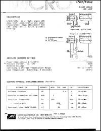 L72CB1STA2 datasheet: 100mW right angle color led lamp L72CB1STA2
