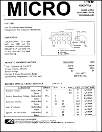 L72CB4SGNWA datasheet: 100mW right angle red/green color led lamp L72CB4SGNWA