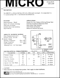 MBB32W datasheet: 3mm blue led display MBB32W