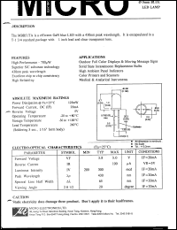 MBB51TA datasheet: 5mm blue led display MBB51TA