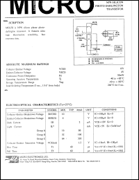 MDL78 datasheet: NPN silicon photo darlington transistor MDL78