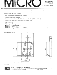 MG1231A datasheet: 2.3 MG1231A