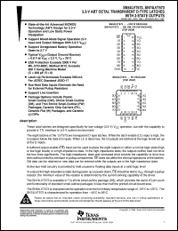 SN74LVT573DBLE datasheet:  3.3-V ABT OCTAL TRANSPARENT D-TYPE LATCHES WITH 3-STATE OUTPUTS SN74LVT573DBLE