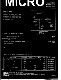 MG63DA datasheet: Flangeless rectangular bar led lamp MG63DA