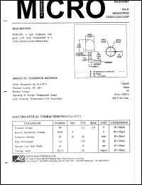 MGB100D datasheet: High brightness green led lamp MGB100D