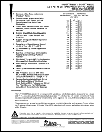 SN74LVTH162373DL datasheet:  3.3-V ABT 16-BIT TRANSPARENT D-TYPE LATCHES WITH 3-STATE OUTPUTS SN74LVTH162373DL