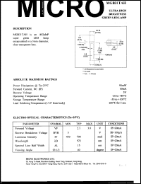 MGB31TAH datasheet: 5V ultra high brightness green led lamp MGB31TAH