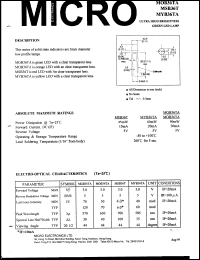 MOB36TA datasheet: 90mW, 5V - 3mm ultra high brightness green led lamp MOB36TA