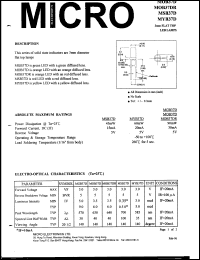 MYB37D datasheet: 60mW, 5V - 3mm flat top led lamp MYB37D