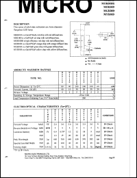 MSB38D datasheet: 40mW, 5V - 3mm flangeless led lamp MSB38D