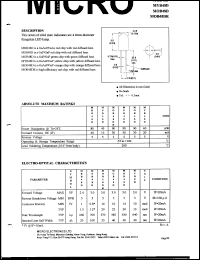 MRB48D datasheet: 80mW, 5V - 4.7mm flangeless led lamp MRB48D