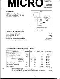 MGB51TA datasheet: 90mW, 5V - 5mm ultra high brightness green led lamp MGB51TA