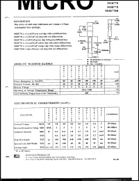 MOB77DR datasheet: 100mW, 5V - 1.4mm x 3.7mm rectangular bar led lamp MOB77DR