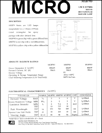 MGB79D datasheet: 100mW, 5V - 1.90mm x 3.97mm rectangular bar led lamp MGB79D