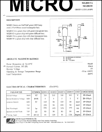 MGB81CA datasheet: 90mW, 5V - 2.37mm x 4.88mm rectangular bar led lamp MGB81CA