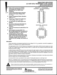 SN74LVTH573PWLE datasheet:  3.3-V ABT OCTAL TRANSPARENT D-TYPE LATCHES WITH 3-STATE OUTPUTS SN74LVTH573PWLE
