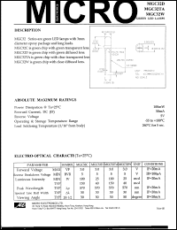 MGC32D datasheet: 100mW, 5V - green led lamp MGC32D