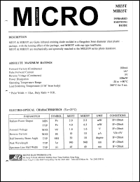 MIB33T datasheet: 5V infrared emitting diode MIB33T