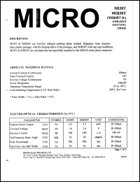 MIB38T datasheet: 5V infrared emitting diode MIB38T