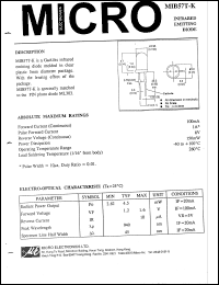 MIB57T-K datasheet: 6V, 150mW infrared emitting diode MIB57T-K